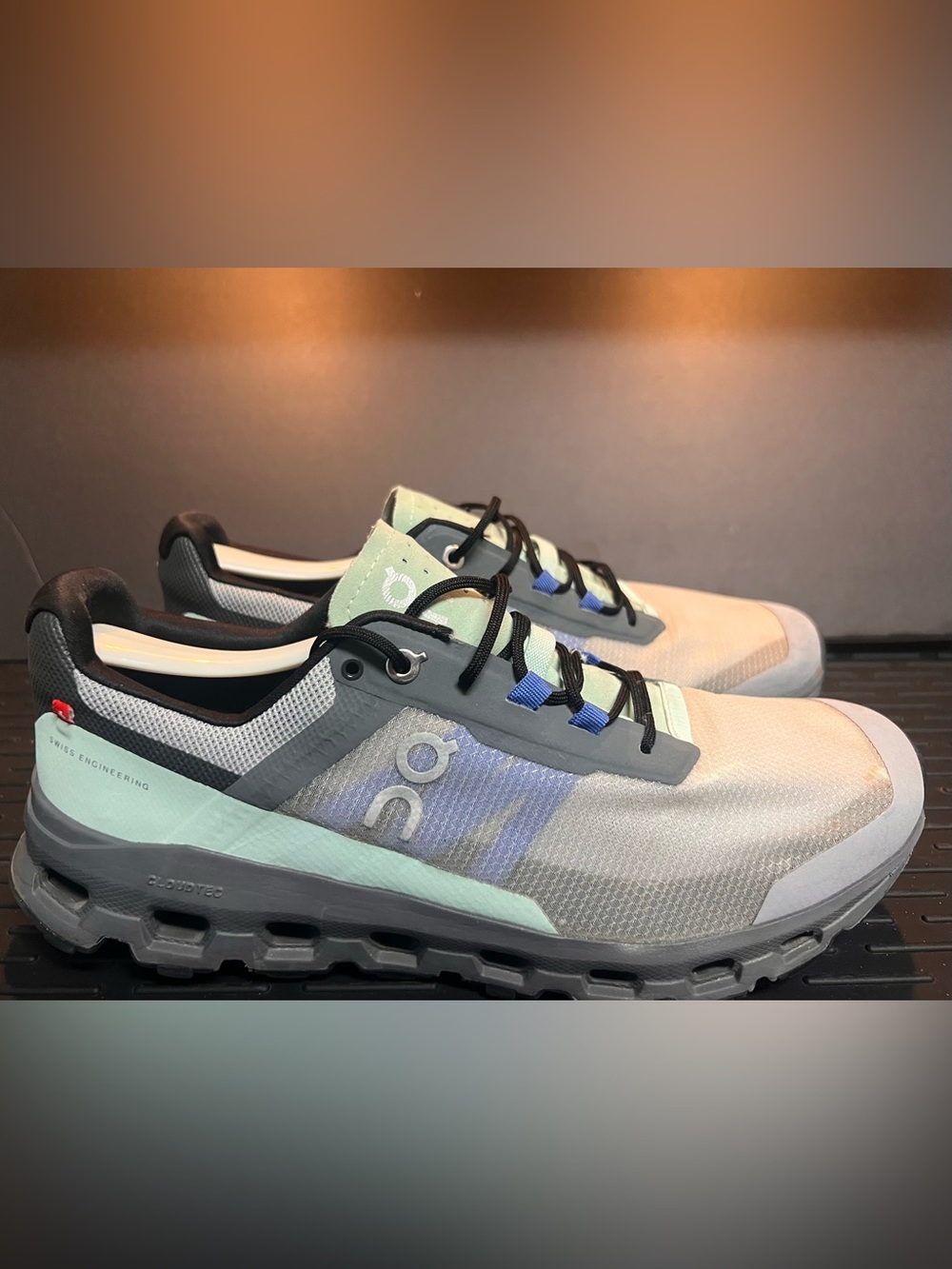 On Running Men’s Sneakers in Mint, Gray and Blue Accents